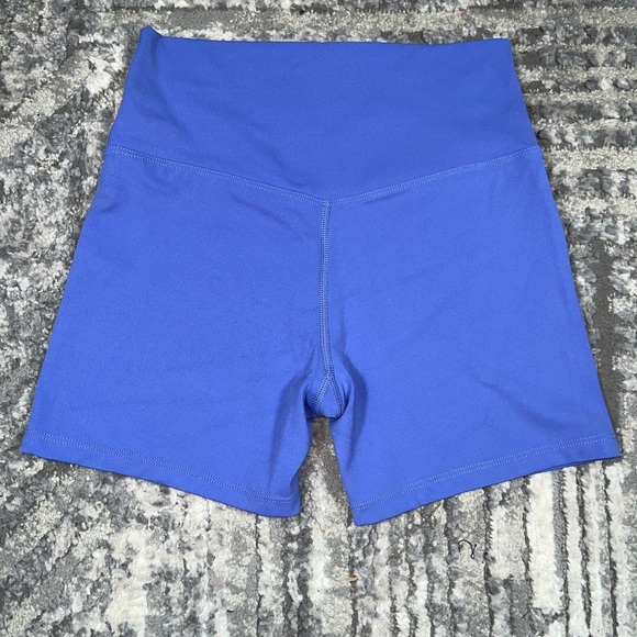 Blue Women's High-Waisted Shorts - Picture 4 of 6